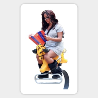 Snooki Reading Sticker